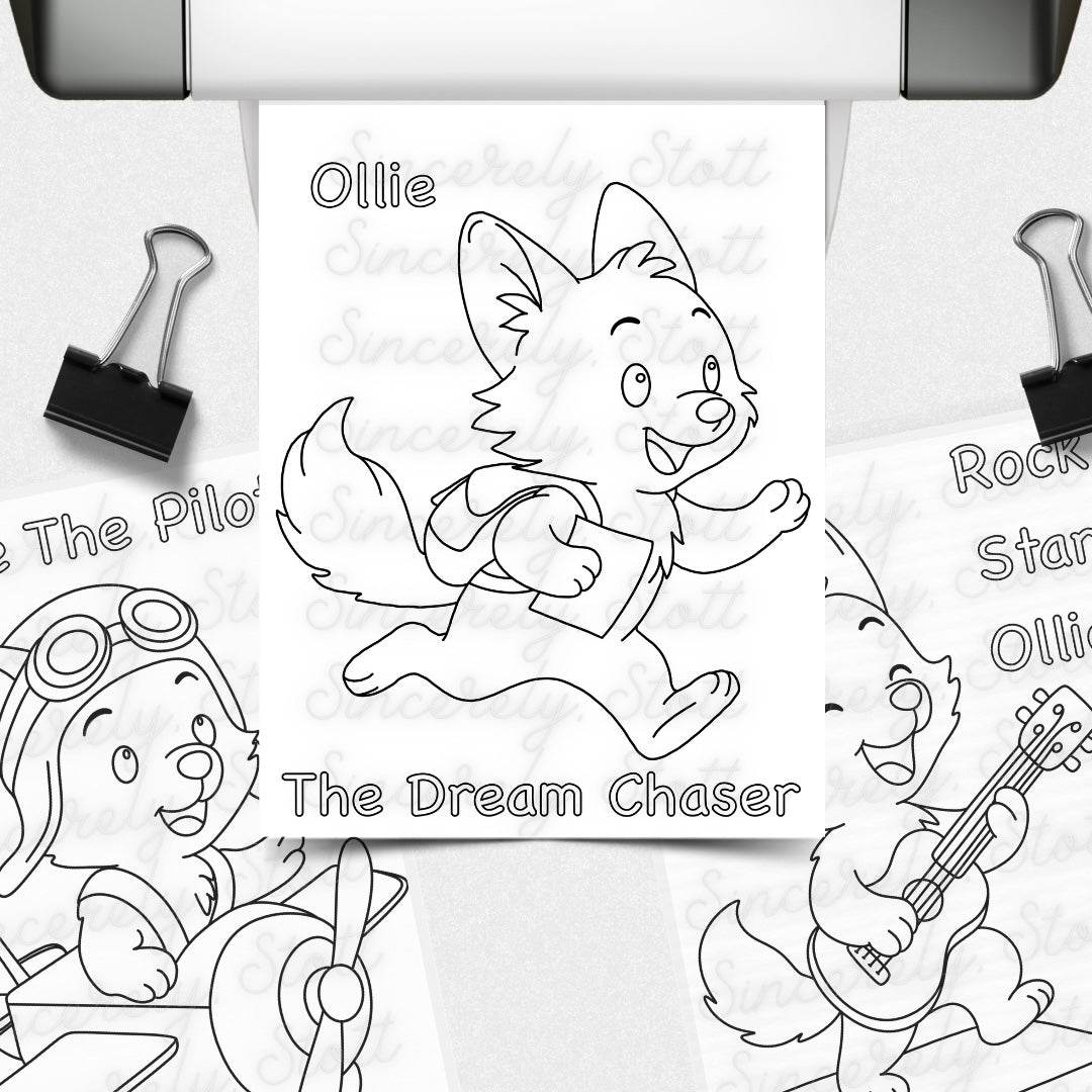 Ollie Coloring Pages - 8 Pack