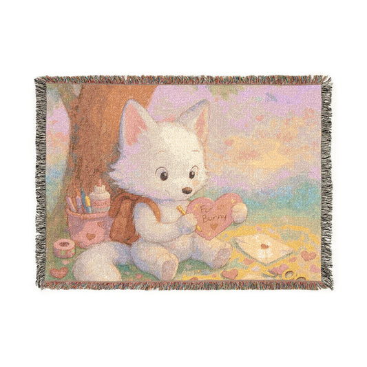 Ollie Valentine's Day Woven Blanket